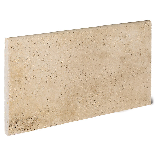 RO'MA NATURE - Bordure de jardin Travertin Beige Clair 61x33x3 cm (à l'unité) - large