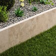 RO'MA NATURE - Bordure de jardin Travertin Beige Nuancé 61x33x3 cm (à l'unité) - vignette