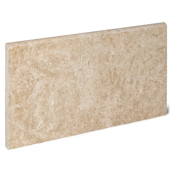RO'MA NATURE - Bordure de jardin Travertin Beige Nuancé 61x33x3 cm (à l'unité) - large