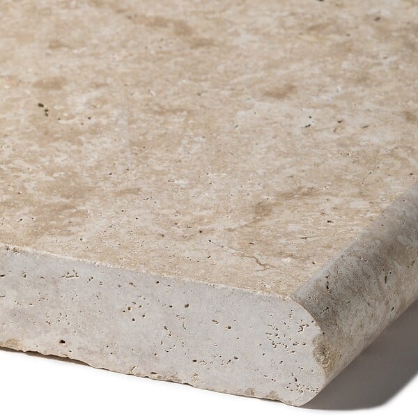 RO'MA NATURE - Bordure de jardin Travertin Beige Nuancé 61x33x3 cm (à l'unité) - large