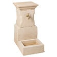 RO'MA NATURE - Fontaine borne à eau en pierre bouchardée L.40xH.83xP.70 cm - vignette