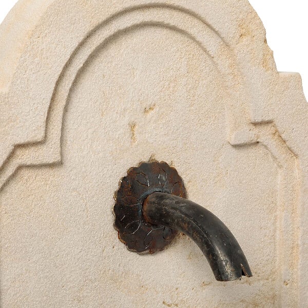 RO'MA NATURE - Fontaine décorative en pierre naturelle Atlas Beige L.60xH.105xP.52 cm - large