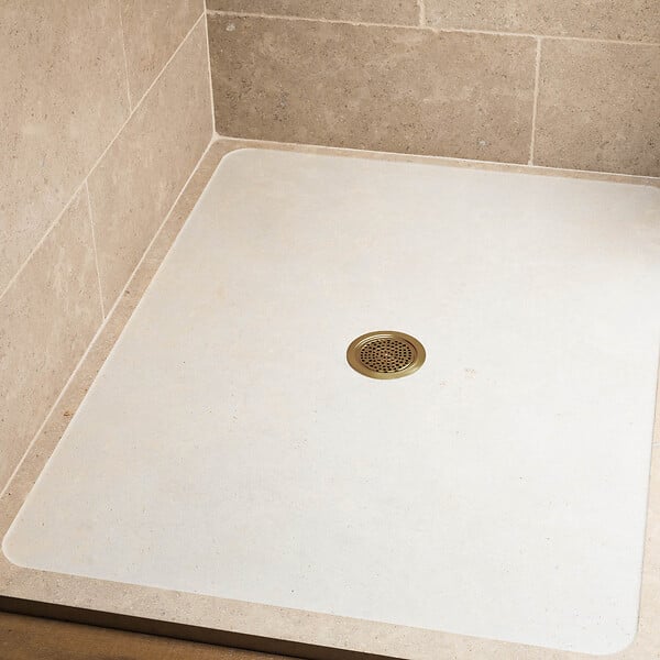 RO'MA NATURE - Receveur de douche Pierre d'Egypte Beige 120x90x3 cm - large