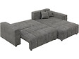 HABITAT ET JARDIN - Canapé d'angle réversible/convertible en tissu - "George" - 4 places - Gris - vignette