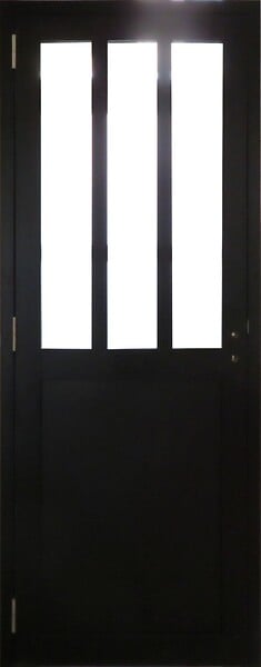 GD MENUISERIES - Bloc Porte Atelier Noir H204 x L73 cm Côte Tableau P.Droit - large