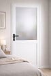 GD MENUISERIES - Bloc Porte Athena BLANC H204 x L73 cm Côte Tableau P.Droit,Poignee - vignette