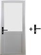 GD MENUISERIES - Bloc Porte Athena BLANC H204 x L73 cm Côte Tableau P.Droit,Poignee - vignette