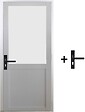 GD MENUISERIES - Bloc Porte Athena BLANC H204 x L83 cm Côte Tableau P.Droit,Poignee - vignette