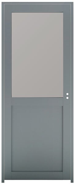 GD MENUISERIES - Bloc Porte Athena Gris Clair Vitrée H204 x L73 cm Côte Tableau P.Gauche - large