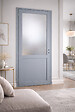 GD MENUISERIES - Bloc Porte Athena Gris Clair Vitrée H204 x L83 cm Côte Tableau P.Droit - vignette