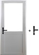 GD MENUISERIES - Bloc Porte Atelier BLANC sans meneau H204 x L83 cm Côte Tableau P.Droit,Poignee - vignette