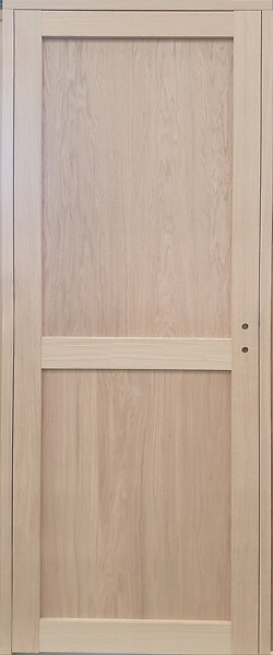 GD MENUISERIES - Bloc Porte Atelier 2 Panneaux chene H204 x L73 cm Côte Tableau P.Gauche - large