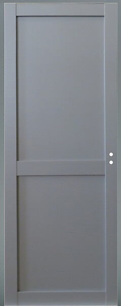 GD MENUISERIES - Bloc Porte Athena Gris Clair 2 panneaux H204 x L83 cm Côte Tableau P.Gauche - large