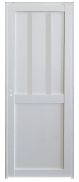 GD MENUISERIES - Bloc Porte Atelier 2 panneaux Blanc H204 x L83 cm Côte Tableau P.Droit - large
