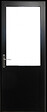 GD MENUISERIES - Bloc Porte Atelier Noir sans meneau H204 x L73 cm Côte Tableau P.Droit - vignette