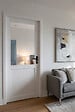 GD MENUISERIES - Bloc Porte Atelier BLANC sans meneau H204 x L83 cm Côte Tableau P.Gauche,Poignee - vignette