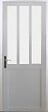 GD MENUISERIES - Bloc Porte Atelier BLANC vitre depoli H204 x L73 cm Côte Tableau P.Droit - vignette