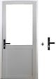 GD MENUISERIES - Bloc Porte Atelier BLANC sans meneau H204 x L73 cm Côte Tableau P.Droit,Poignee - vignette