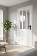 GD MENUISERIES - Bloc Porte Atelier BLANC H204 x L83 cm Côte Tableau P.Droit,Poignee - vignette