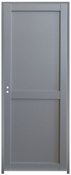 GD MENUISERIES - Bloc Porte Athena Gris Clair 2 panneaux H204 x L83 cm Côte Tableau P.Droit - large