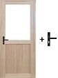 GD MENUISERIES - Bloc Porte Atelier placage chene H204 x L73 cm Côte Tableau P.Droit, Poignee - vignette