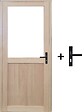 GD MENUISERIES - Bloc Porte Atelier placage chene H204 x L83 cm Côte Tableau P.Gauche, Poignee - vignette