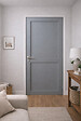 GD MENUISERIES - Bloc Porte Athena Gris Clair 2 panneaux H204 x L83 cm Côte Tableau P.Gauche,Poignee Pomerol - vignette