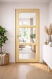 GD MENUISERIES - Bloc Porte Ayous Vitrage transparent H204 x L73 cm Côte Tableau P.Droit,Poignee Pomerol - vignette