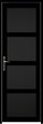 GD MENUISERIES - Bloc Porte Telia noir 4 panneaux H204 x L73 cm Côte Tableau P.Droit - vignette