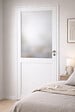 GD MENUISERIES - Bloc Porte Athena BLANC H204 x L73 cm Côte Tableau P.Gauche,Poignee Pomerol - vignette