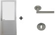GD MENUISERIES - Bloc Porte Athena BLANC H204 x L73 cm Côte Tableau P.Droit,Poignee Pomerol - vignette