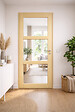 GD MENUISERIES - Bloc Porte Ayous Vitrage transparent H204 x L83 cm Côte Tableau P.Gauche,Poignee Pomerol - vignette