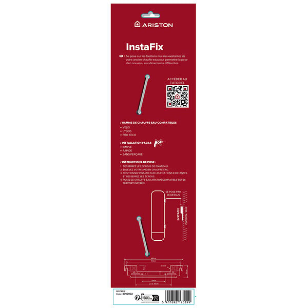 ARISTON - Ariston InstaFix - Support Pose Facile - Sans Perçage - ARISTON - Chauffe-eau VELIS / PRO1 / LYDOS - 4090002 - large