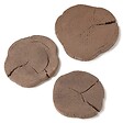 RO'MA NATURE - Pas japonais Rectangle Béton effet Bois Marron D.40x4,5 cm (lot de 3) - vignette