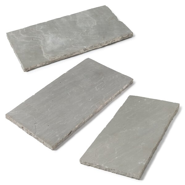 RO'MA NATURE - Pas japonais Rectangle Grès Kandla Gris 100x50x4 cm (à l'unité) - large