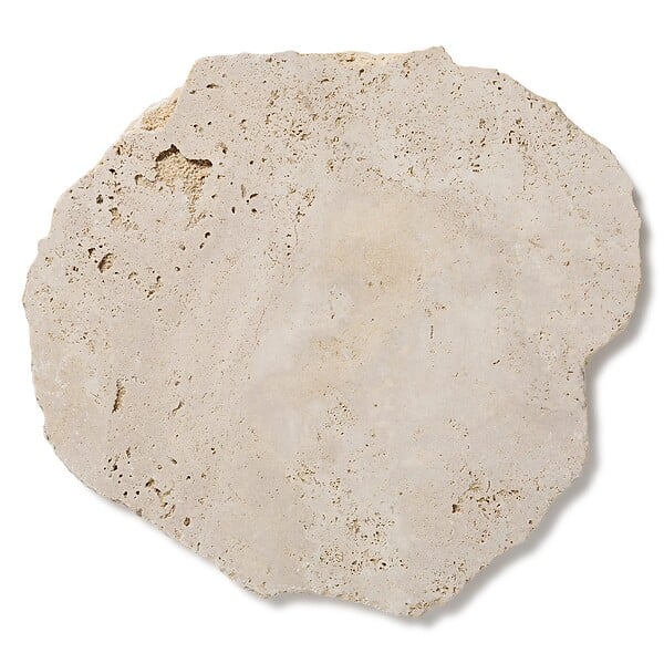 RO'MA NATURE - Pas japonais Irrégulier Travertin Beige Nuancé 55-60x3 cm (à l'unité) - large
