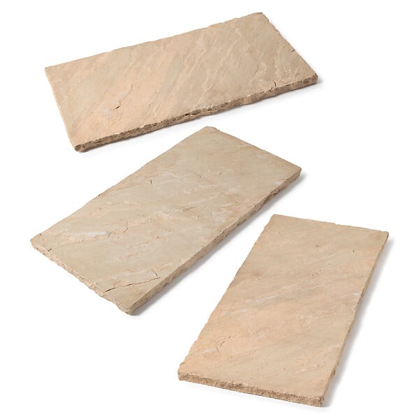RO'MA NATURE - Pas japonais Rectangle Grès Kandla Beige 100x50x4 cm (à l'unité) - large