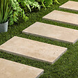 RO'MA NATURE - Pas japonais Rectangle Travertin Beige Clair 61x33x3 cm (à l'unité) - vignette