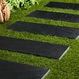 RO'MA NATURE - Pas japonais Rectangle Ardoise Noire 80x30x2-3 cm (à l'unité) - vignette