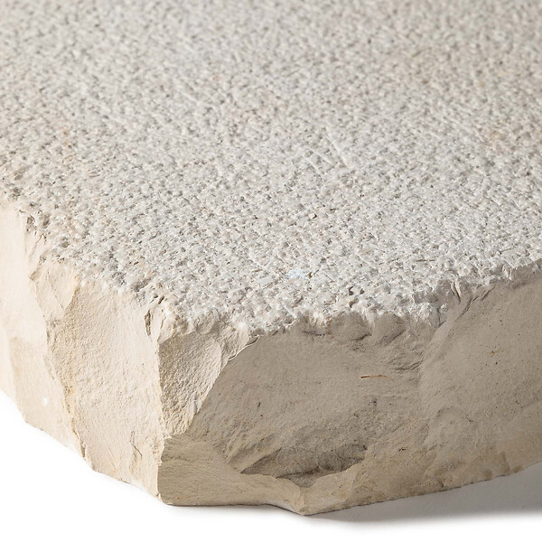 RO'MA NATURE - Pas japonais Irrégulier Pierre de Bourgogne Pierre de Molay Beige 35-55x6 cm (à l'unité) - large