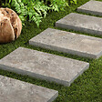 RO'MA NATURE - Pas japonais Rectangle Travertin Gris Silver 61x33x5 cm (à l'unité) - vignette