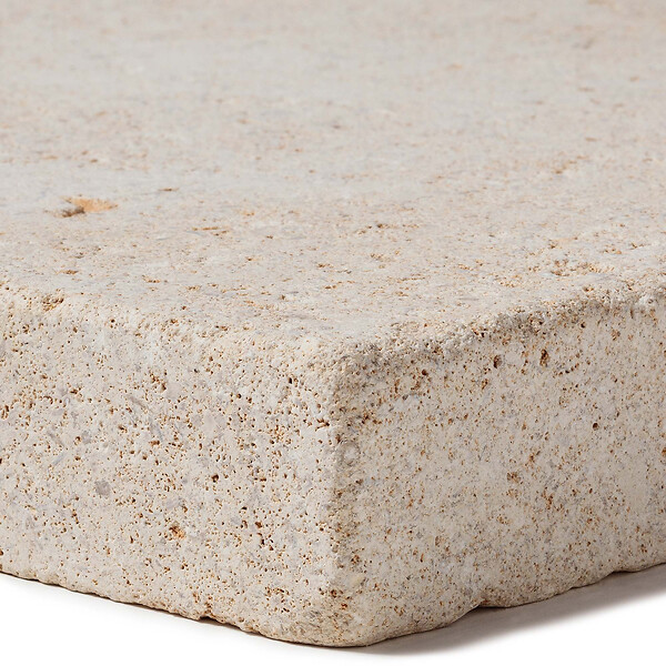 RO'MA NATURE - Pas japonais Rectangle Pierre de Bourgogne Semond Doré 60x30x3,8 cm (à l'unité) - large