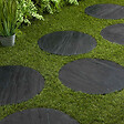 RO'MA NATURE - Pas japonais Rond Ardoise Noire D.60x2-3 cm (à l'unité) - vignette