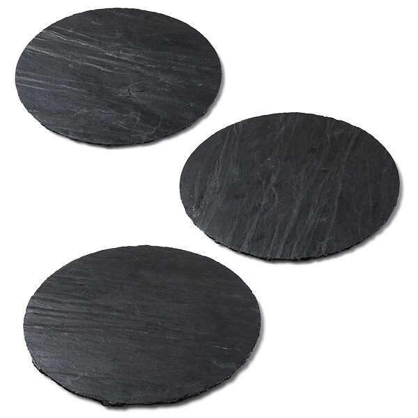 RO'MA NATURE - Pas japonais Rond Ardoise Noire D.60x2-3 cm (à l'unité) - large