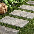 RO'MA NATURE - Pas japonais Rectangle Travertin Gris Silver 61x33x3 cm (à l'unité) - vignette