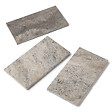 RO'MA NATURE - Pas japonais Rectangle Travertin Gris Silver 61x33x3 cm (à l'unité) - vignette
