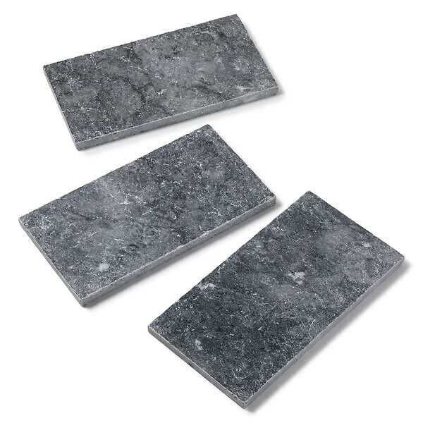 RO'MA NATURE - Pas japonais Rectangle Pierre d'Adana Gris Bleu 61x33x3 cm (à l'unité) - large