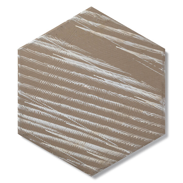 RO'MA NATURE - Pas japonais Hexagone Grès cérame effet Pierre Grise 60x52/60x2 cm (à l'unité) - large