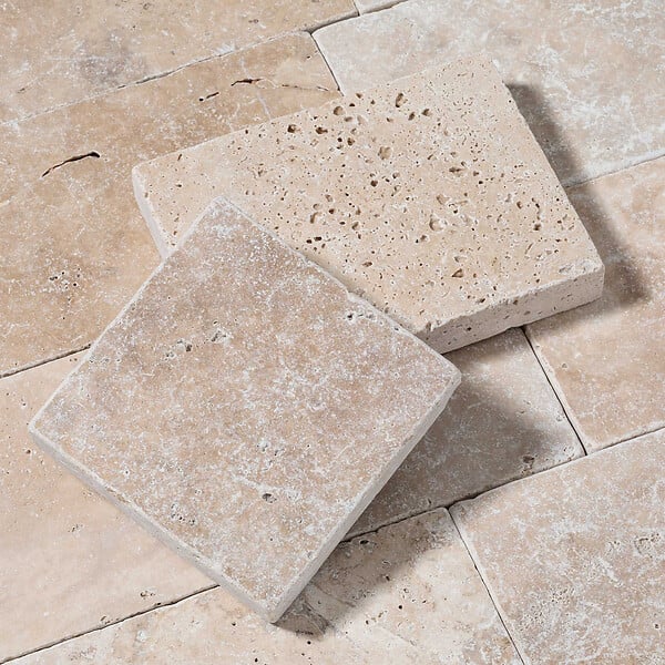 RO'MA NATURE - Pavé Travertin Beige Nuancé Longueur Libre x15,25x3 cm (vendu au m²) - large