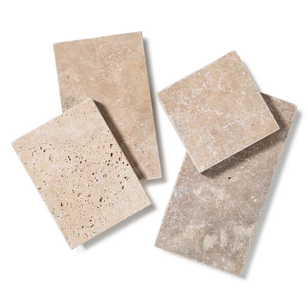RO'MA NATURE - Pavé Travertin Beige Nuancé Longueur Libre x15,25x3 cm (vendu au m²) - large